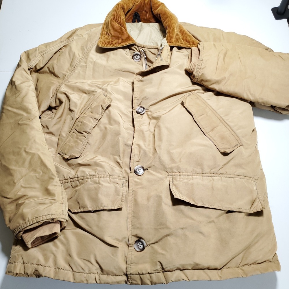 Vintage Woolrich Goose Down Mens ~XL Parka Coat Corduroy